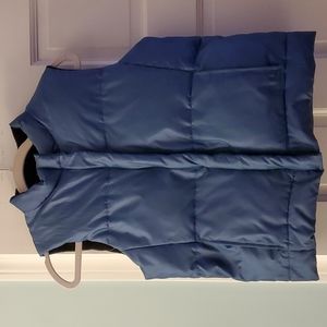 Blue fleece puffer vest
